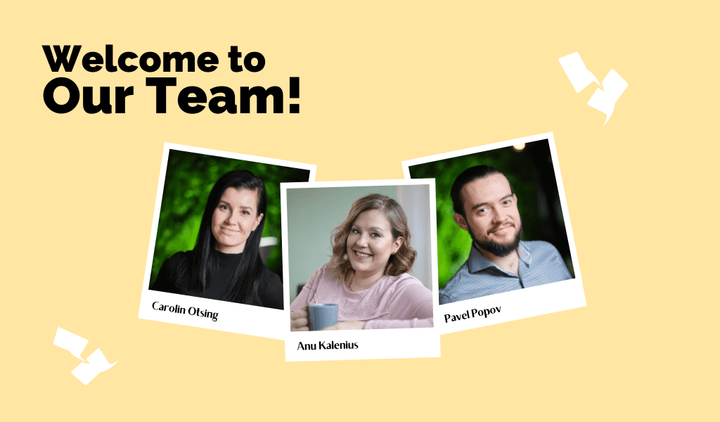 Crazy Crewn uudet tiimiläiset, Anu Kalenius, Carolin Otsing ja Pavel Popov