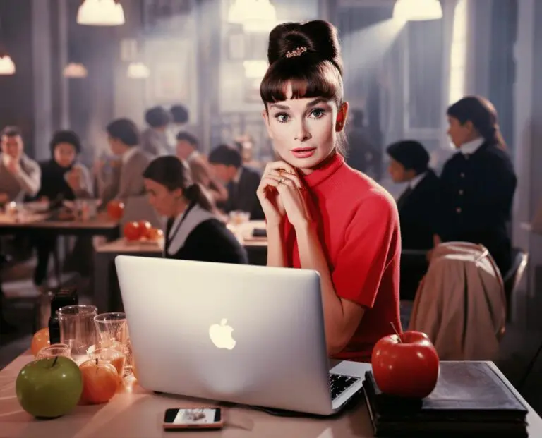 Audrey Hepburn coworking tilassa